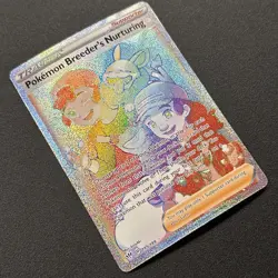 Pokemon Breeder's Nurturing 195/189 Secret Swsh03 Darkness Ablaze Holo Near Mint - Image 4