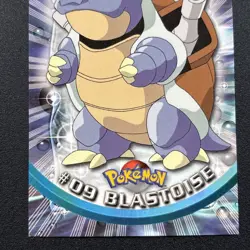 Blastoise #09 • Topps TV Animation Edition Pokemon • Blue Topps Logo • 1999 • NM - Image 3
