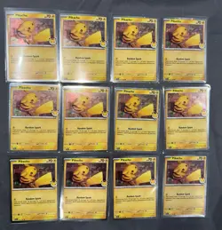 Pokemon Pikachu 051 /162 Stamped 2026 Pokemon Day 30 Promo Lot Of 12 Few Swirls - Image 1
