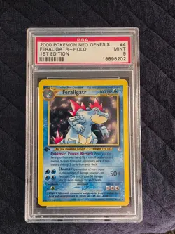 Feraligatr 1st Edition Holo Neo Genesis 4/111 2000 Pokemon PSA 9 MINT - Image 1