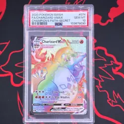 Pokemon Charizard VMAX 074/073 Champion's Path Secret Rare FA Holo PSA 10 - Image 1
