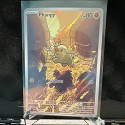 Pokemon Phanpy 205/191 SV08 Surging Sparks Illustration Rare Full Art Holo - Image 1
