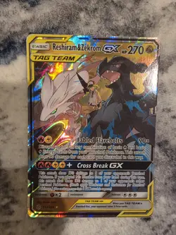 Reshiram & Zekrom GX 157/236 Full Art Ultra Rare Pokemon Cosmic Eclipse - Nm - Image 1
