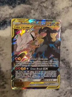 Reshiram & Zekrom GX 157/236 Full Art Ultra Rare Pokemon Cosmic Eclipse - Nm - Image 4