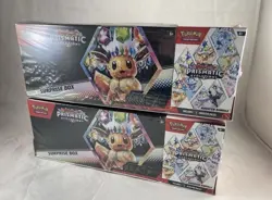(LOT OF 2) Pokemon Prismatic Evolutions Sam’s Club Surprise Box + Booster Bundle - Image 1