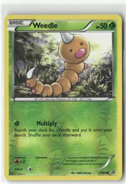 Pokemon Weedle Common XY - Primal Clash 1/160 NM - Image 1