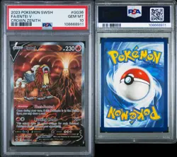 Pokemon TCG Crown Zenith Entei V Galarian Gallery GG36/GG70 PSA 10 - Image 3