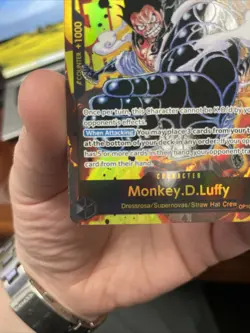 One Piece Monkey.D.Luffy Alt Art OP10-118 SEC Rare English Royal Damaged Corner - Image 3