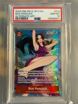 ONE PIECE OP12-014 LEGACY OF THE MASTER BOA HANCOCK ALT ART PSA 10 GEM MINT - Image 1