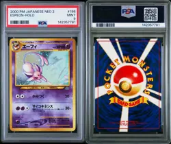 2000 POKEMON JPN NEO 2 #196 ESPEON-HOLO PSA 9 - Image 1