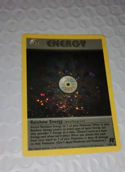 Pokemon TCG Rainbow Energy 17/82 Team Rocket Holo Vintage WOTC 1999-2000 LP/MP - Image 1