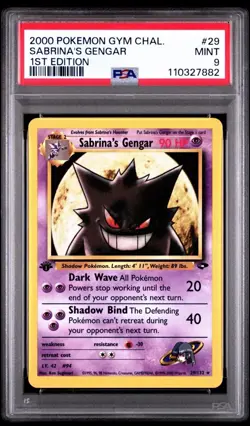 Pokemon TCG Sabrina's Gengar Gym Challenge 1st Edition PSA 9 29/132 2000 Rare - Image 1