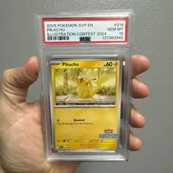 2025 Pokemon SVP Pikachu Illustration Contest 2024 #214 PSA 10 - Image 1