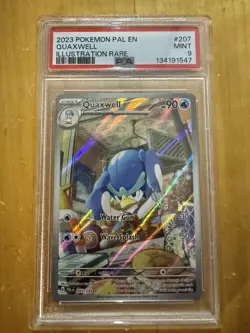Pokemon Quaxwell #207 Special Illustration Paldea Evolved Holo Graded PSA 9 MINT - Image 1