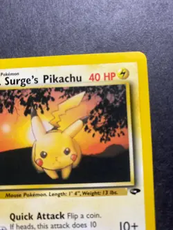 Lt. Surge's Pikachu 84/132 Gym Challenge Regular Pokemon TCG RARE - Image 2