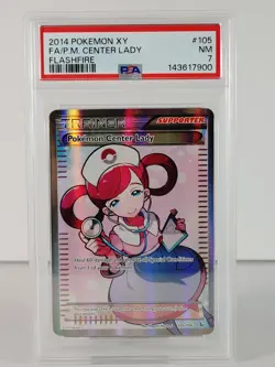 Pokemon Center Lady - Ultra Rare - XY Flashfire - POKEMON - #105 - PSA 7 - Image 1