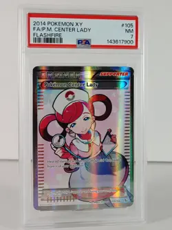 Pokemon Center Lady - Ultra Rare - XY Flashfire - POKEMON - #105 - PSA 7 - Image 2