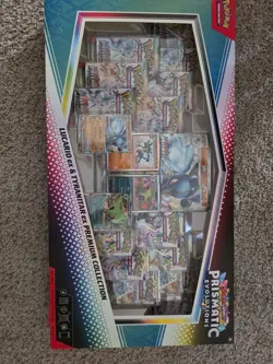 PRISMATIC EVOLUTIONS Lucario EX and Tyranitar EX Premium Collection Sam’s Club - Image 1