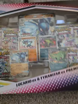 PRISMATIC EVOLUTIONS Lucario EX and Tyranitar EX Premium Collection Sam’s Club - Image 2