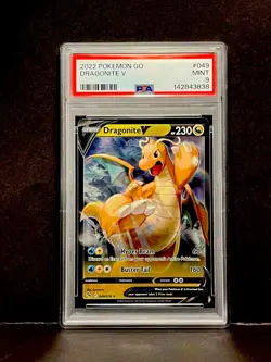 2022 POKEMON GO #049 DRAGONITE V PSA 9 - Image 1