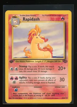 Rapidash 44/64 Uncommon Jungle Pokemon 1st Edition NM - Image 1