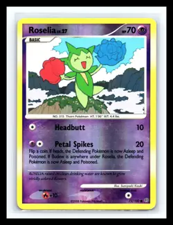 💥 Roselia LV. 27 # 72/100 Reverse Holo Stormfront Pokemon Card 2008 - Image 1