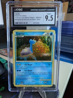 CGC 9.5 Lapras 008/034 Trading Card Game Classic Holo - Image 1