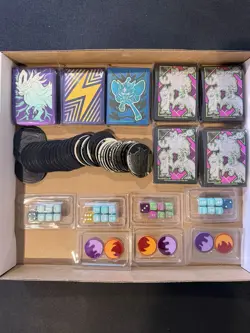 Pokemon TCG SEALED Accessories Lot 7 Card Sleeves 3 Coins 4 Dice 40+ Coins - Image 1
