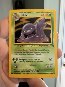 Muk - 13/62 - Pokemon TCG Fossil Unlimited Holo Rare Card WOTC DMG - Image 1