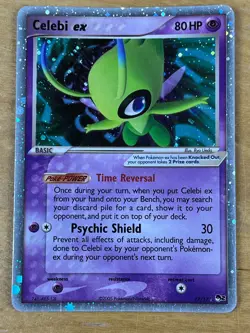 Celebi EX 17/17 Ultra Rare Reverse Holo POP Series 2 2005 Pokemon TCG Card - Image 1