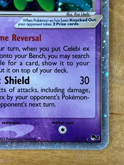 Celebi EX 17/17 Ultra Rare Reverse Holo POP Series 2 2005 Pokemon TCG Card - Image 4