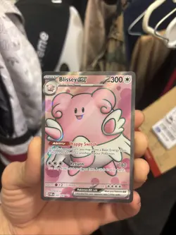 Pokemon TCG Blissey EX Full Art Holo Card 201/167 Twilight Masquerade Ultra Rare - Image 1