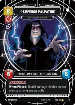 Emperor Palpatine Master of the Dark Side (Star Wars Unlimited) Foil - Image 1
