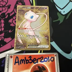 Pokemon TCG-Mew EX 205/165 Scarlet&Violet 151 UPC Gold Metal Promo Card - Image 1