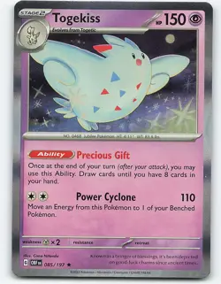 Togekiss #085/197 Holo Pokemon Card SV03: Obsidian Flames - Image 1
