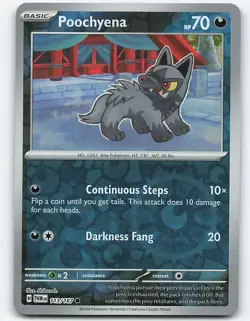 Poochyena #113/167 Reverse Holo Pokemon Card SV06: Twilight Masquerade - Image 1