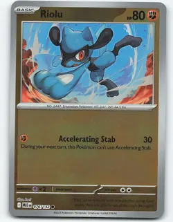 Riolu #076/132 Reverse Holo Pokemon Card ME01: Mega Evolution - Image 1