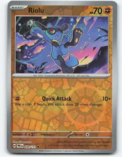 Riolu #050/131 Reverse Holo Pokemon Card SV: Prismatic Evolutions - Image 1