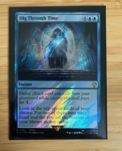 MTG: Dig Through Time (Surge Foil) Commander: Final Fantasy Foil NM - Image 1