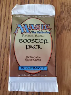 Magic The Gathering REVISED EDITION Sealed Booster Pack (1994) NO RESERVE - Image 1
