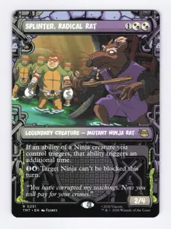 Splinter, Radical Rat (Showcase) 0251 (R) MTG Teenage Mutant Ninja Turtles (TMT) - Image 1