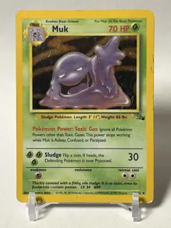 Muk 13/62 HOLO RARE Pokemon Fossil Unlimited - Image 1