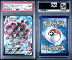 2021 POKEMON SWSH BLACK STAR PROMO #103 FULL ART/BLASTOISE VMAX PSA 10 - Image 1