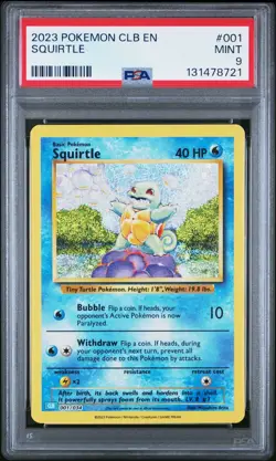 2023 POKEMON CLB-CLASSIC BLASTOISE & SUICUNE EX DECK #001 SQUIRTLE PSA 9 - Image 1