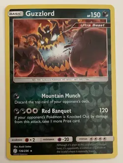 Guzzlord 136/236 Pokemon TCG SM Cosmic Eclipse Reverse Holo NM - Image 1