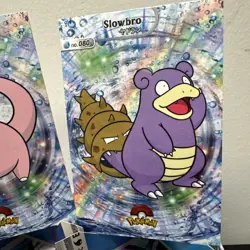 Pokemon Database Shiny Set Slowpoke Slowbro Shiny Sparkle Holo Set Of 2 - Image 3