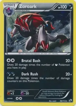 1x Zoroark - 90/113 - Cosmos Holo - Promo Heavily Played Pokemon BW - Legendary - Image 1