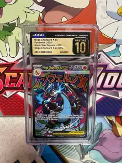 CGC 10 Pristine Mega Charizard X ex 023 Black Star Promo - Pokemon - SHIPS FAST - Image 1