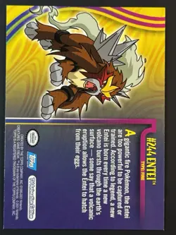 Pokemon Entei #244 Topps Johto League Champions - Image 2