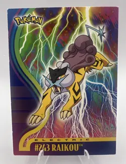 2001 topps Pokemon Johto League Champions Non Holo Foil #243 Raikou - Image 1